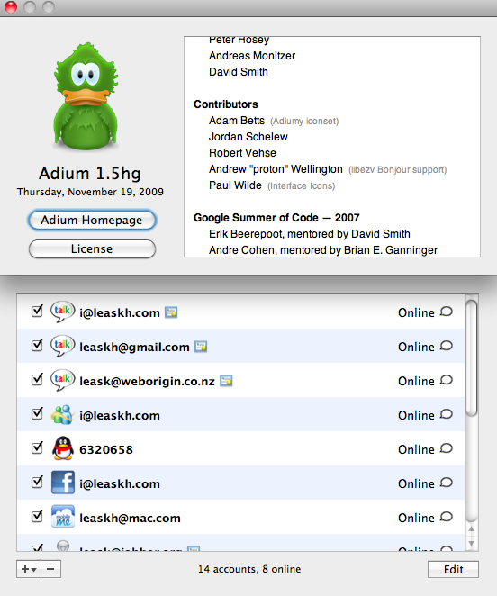Adium 1.5hg! QQ is BACK now!