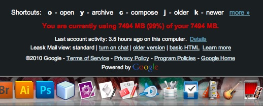 God! My Gmail can not eat any more!