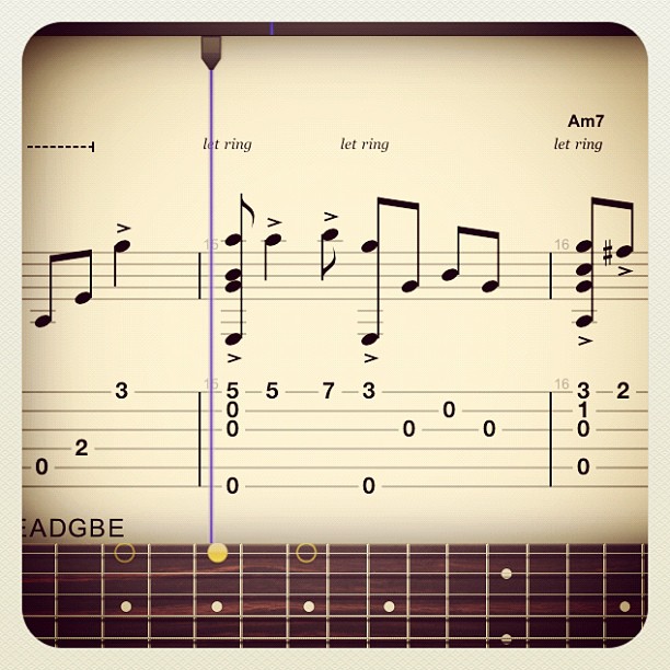 赞 Guitar Pro for iPhone！ (Taken with instagram )