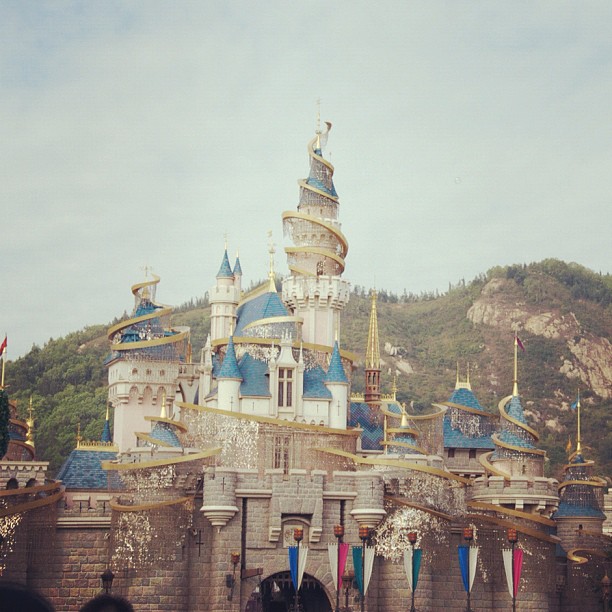 Sleeping Beauty Castle under the sun (Taken with instagram )