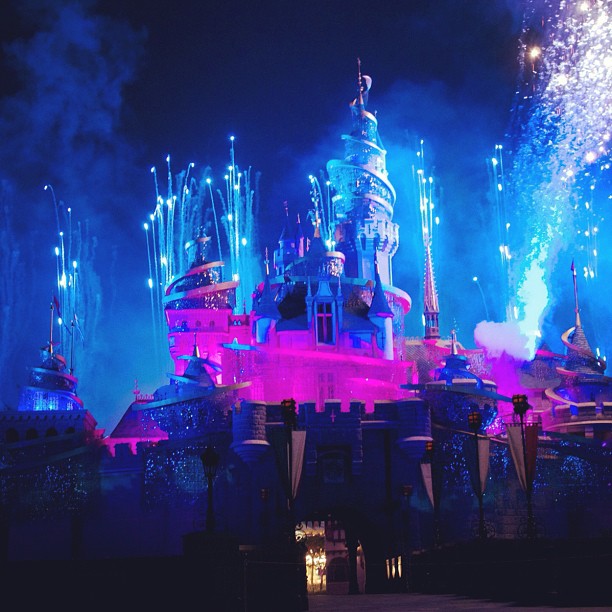 Sleeping Beauty Castle and firework 2 (Taken with instagram )
