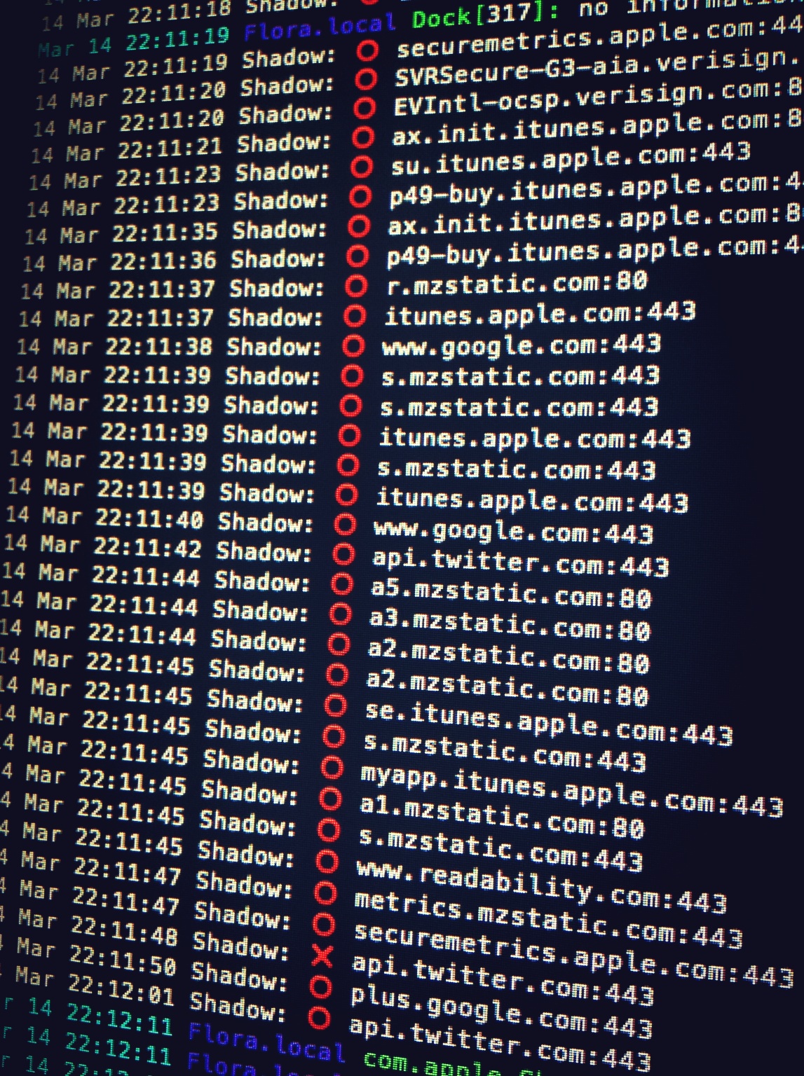 折腾 shadowsocks 的代码中，刚改的log样式我十分满意，哈。 at 子时正刻 – View on Path .