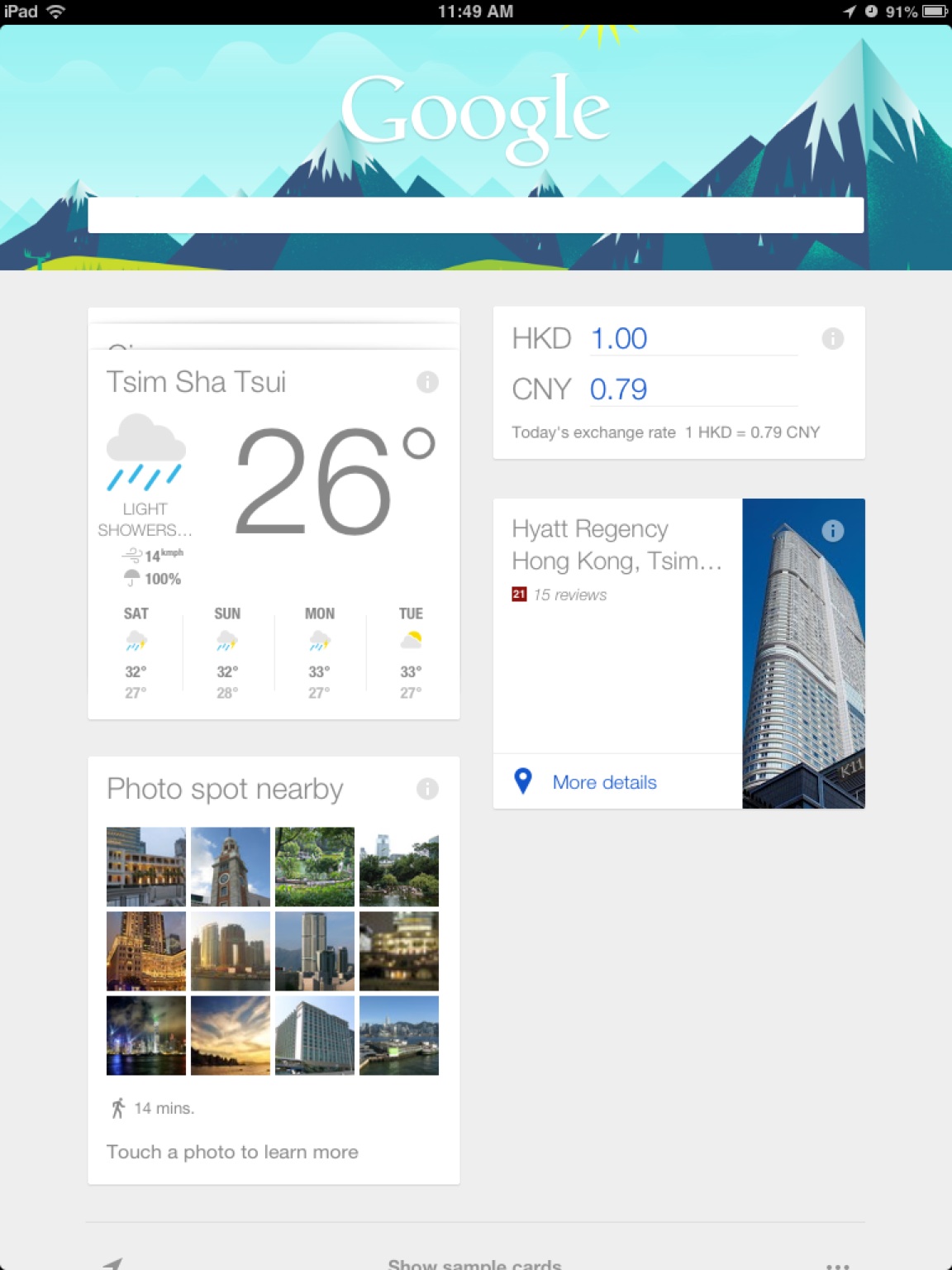 Google Now 做得挺不错的嘛。 with Syxnx at Tsim Sha Tsui, Hong Kong – View on Path .