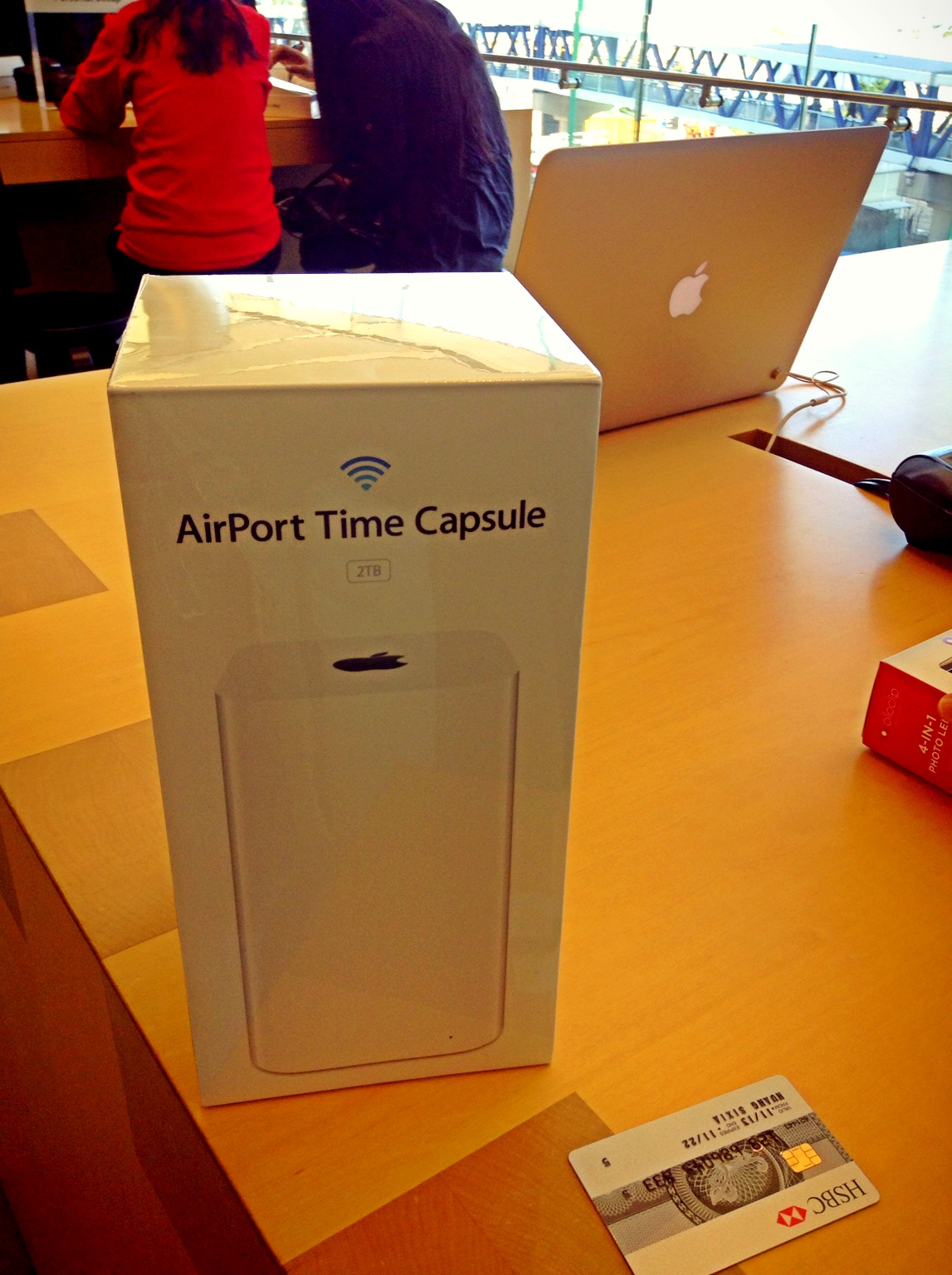 My new gear AirPort Time Capsule 2TB! at Apple Store – View on Path .