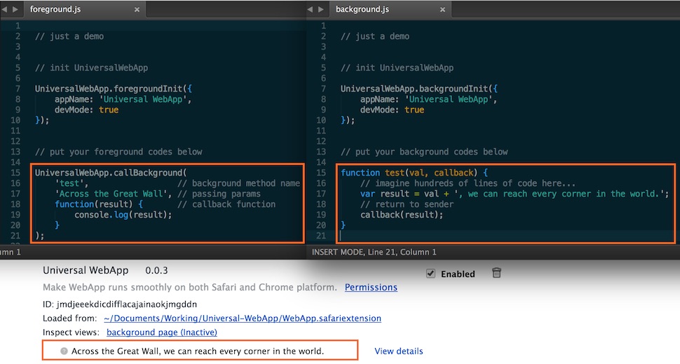 Universal-WebApp，更快，更简单地开发浏览器插件。