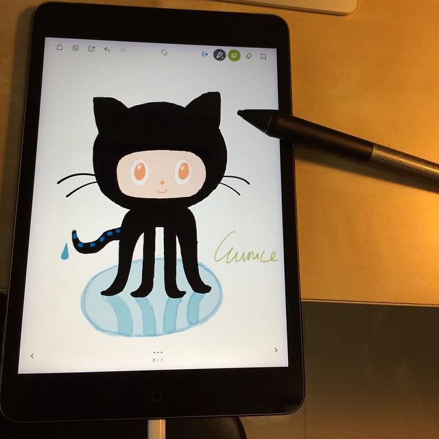 老婆 @syxnx 试用 wacom intuos creative stylus 2。 (at 深圳龙岗)