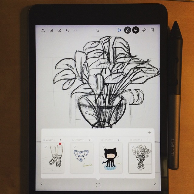 Wacom intuos creative stylus 2 很好玩。😄手感很赞。 (at 深圳龙岗)